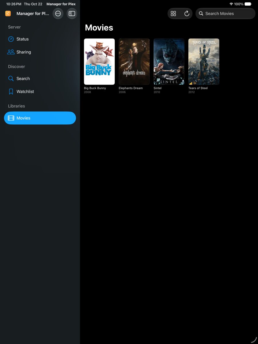 Library on iPad