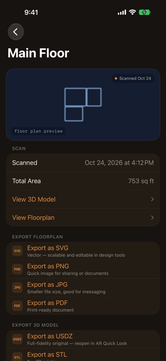 A scanned floor